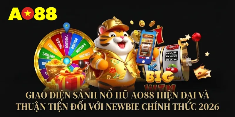 Giao diện sảnh Nổ hũ AO88 hiện đại và thuận tiện đối với newbie